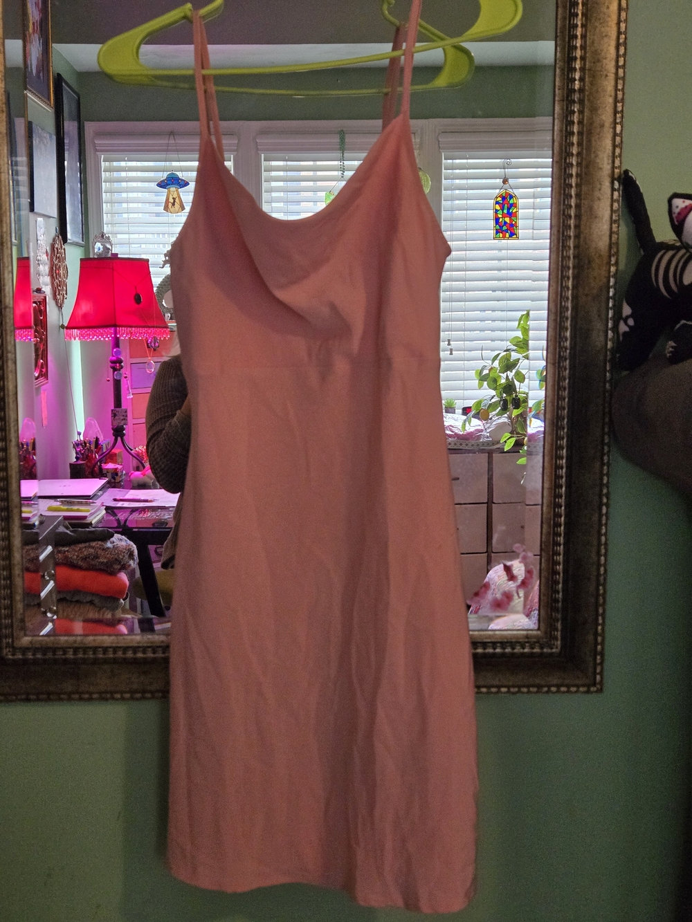 NWOT: Flawless Condition! Forever 21 Pink Cowl Neck Slip Mini Dress - Small